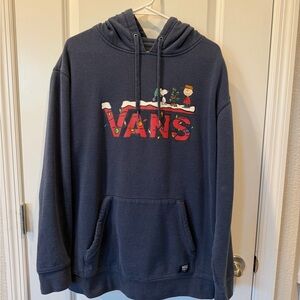Vans Dark Blue Graphic Hoodie Peanuts Christmas